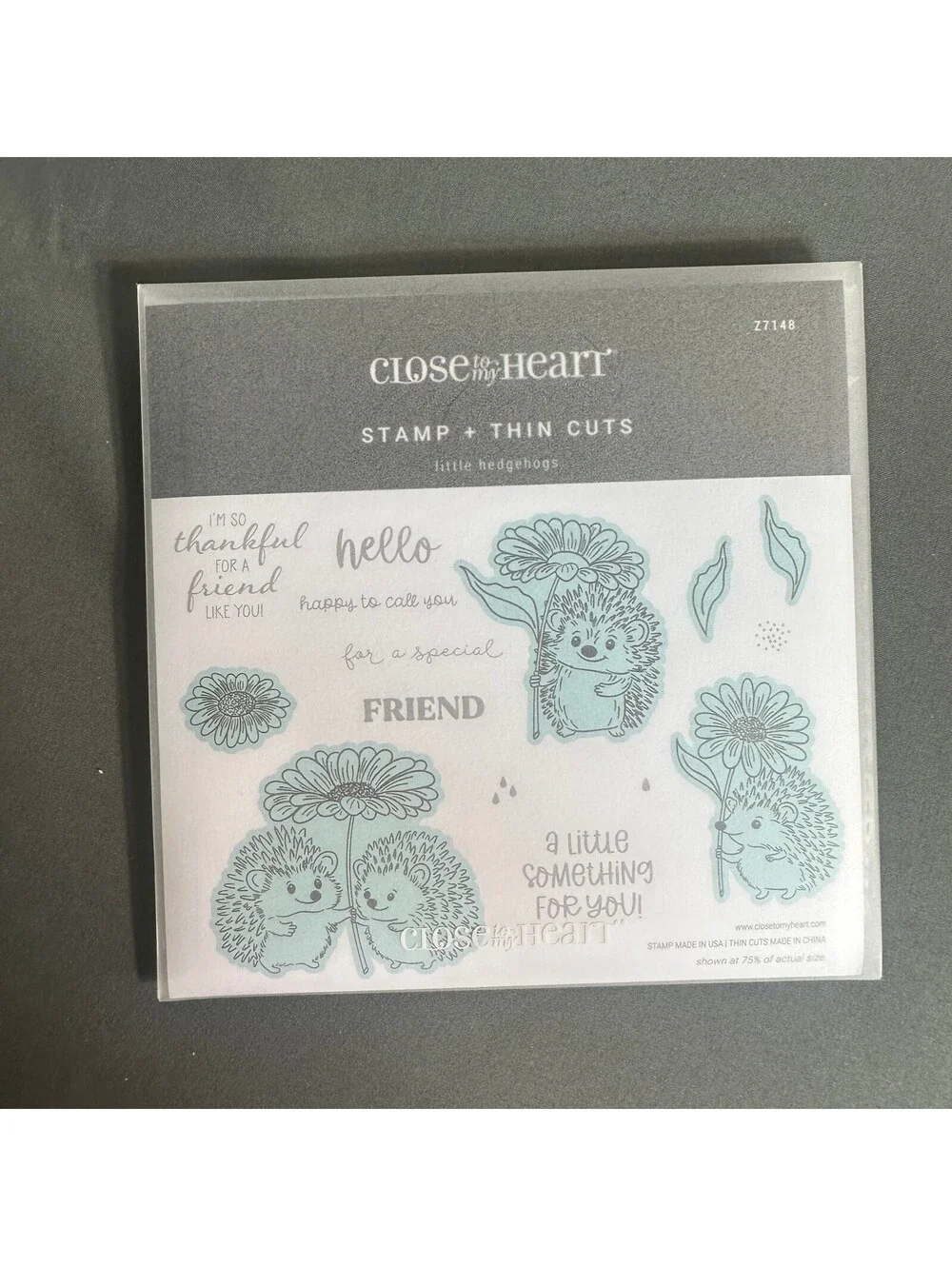 Close To My Heart Z7148 Little Hedgehogs Acrylic Stamp and Thin Cut Set